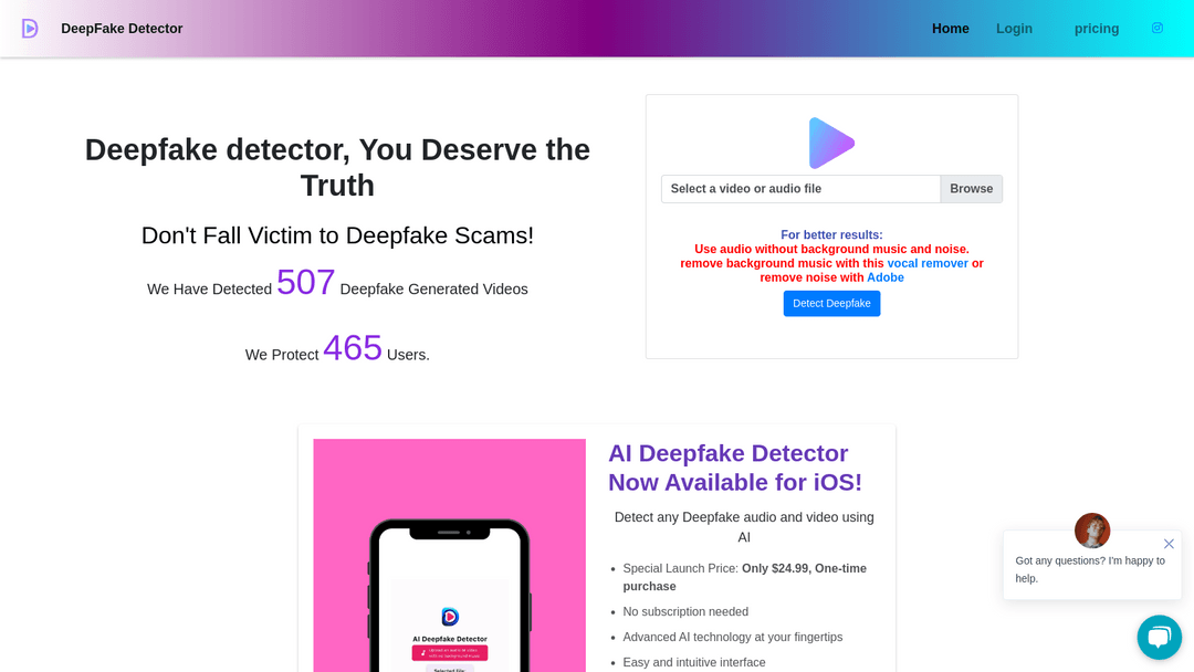 deepfakedetector.ai