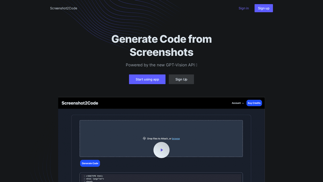 screenshot2code.com