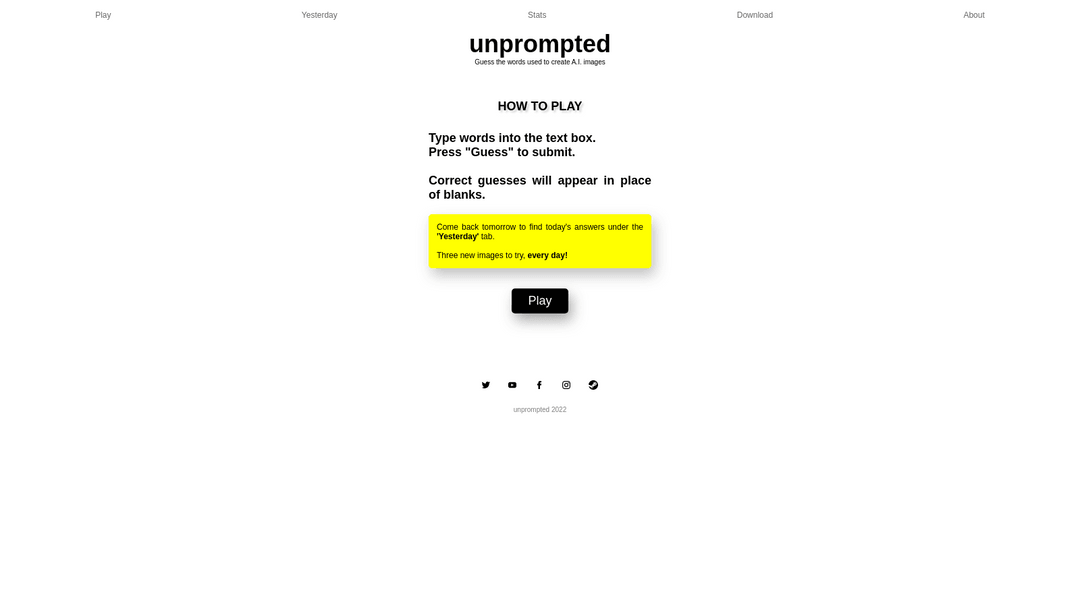unpromptedgame.com