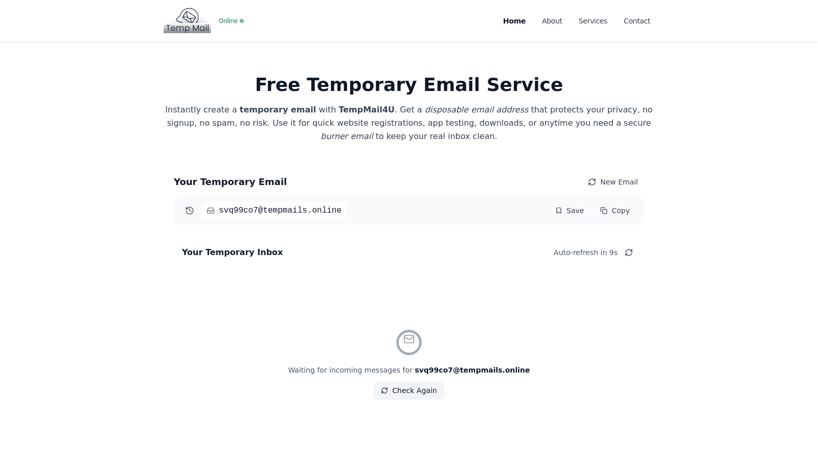 tempmail4u.com