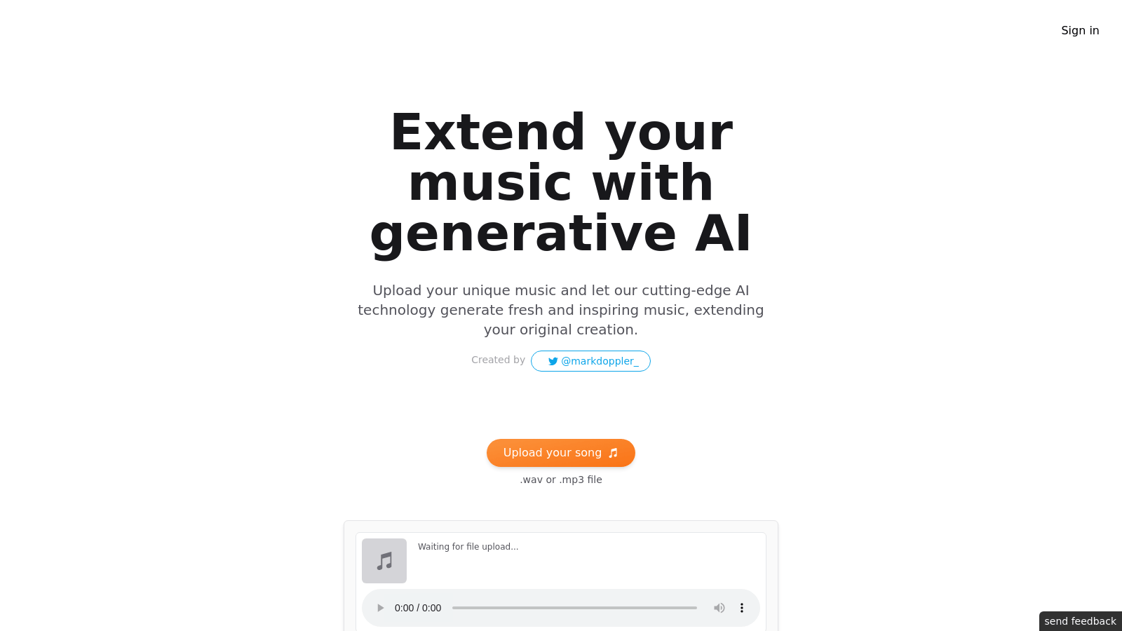 Extend music AI
