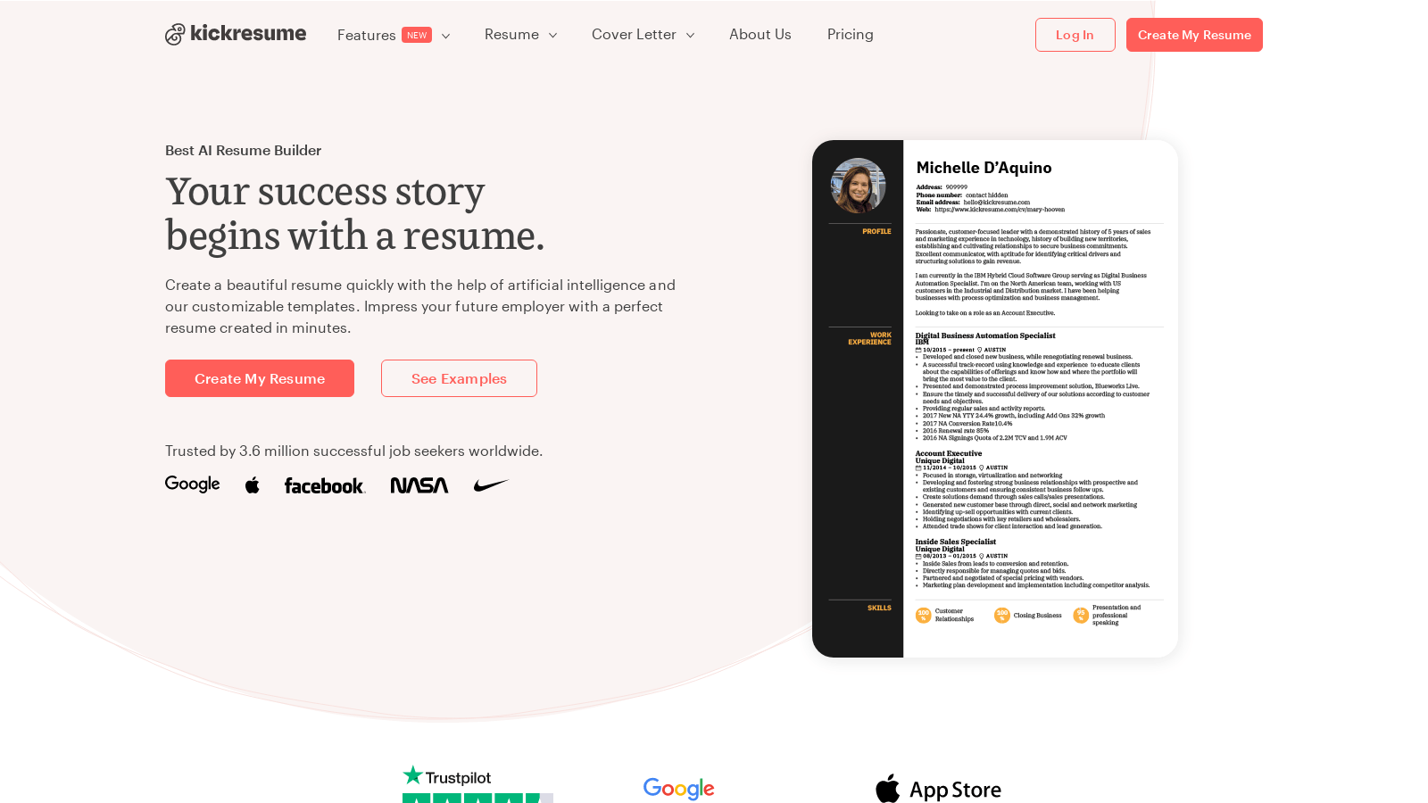 kickresume.com
