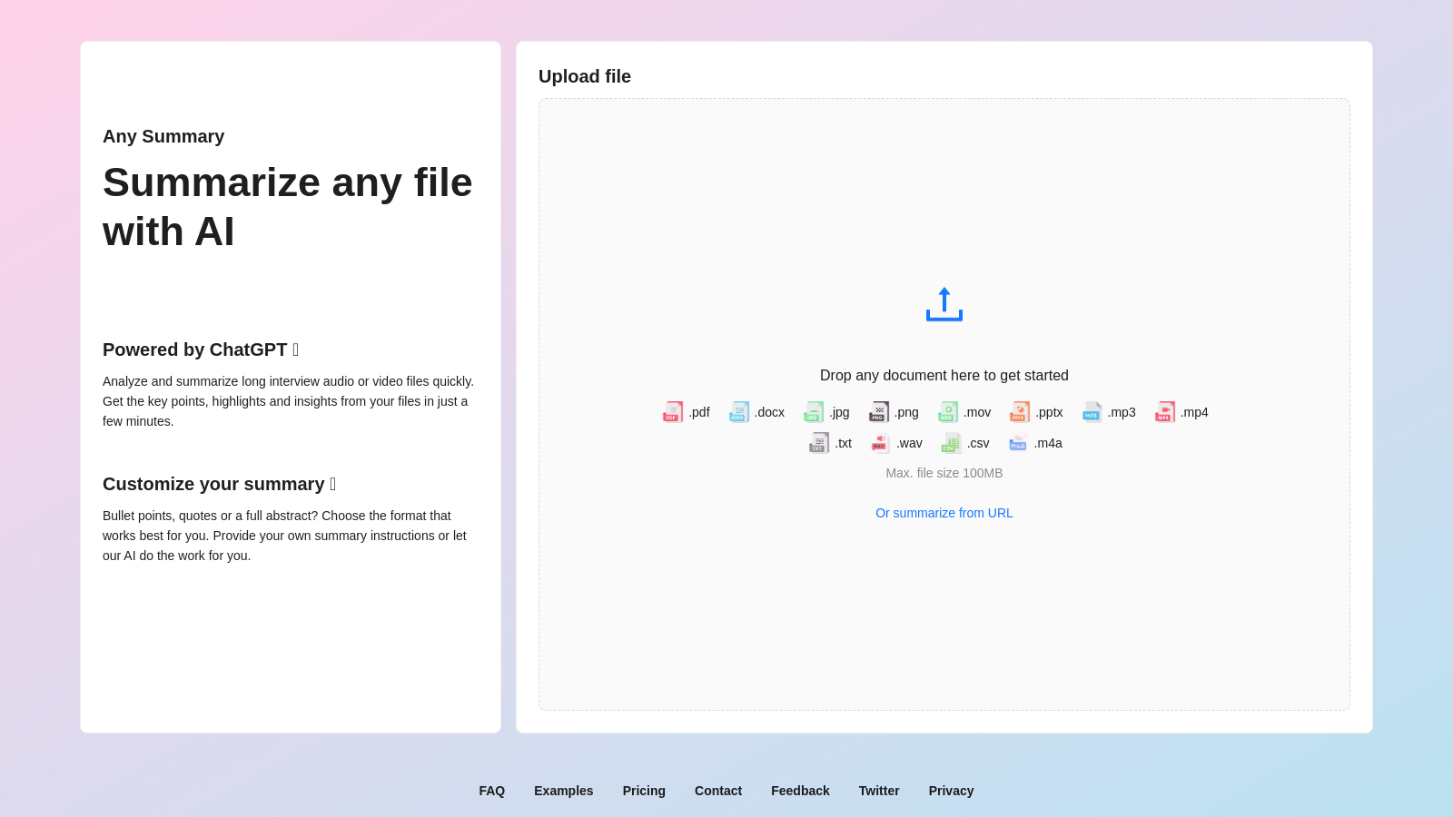 AI-Powered File Summarizer – AnySummary