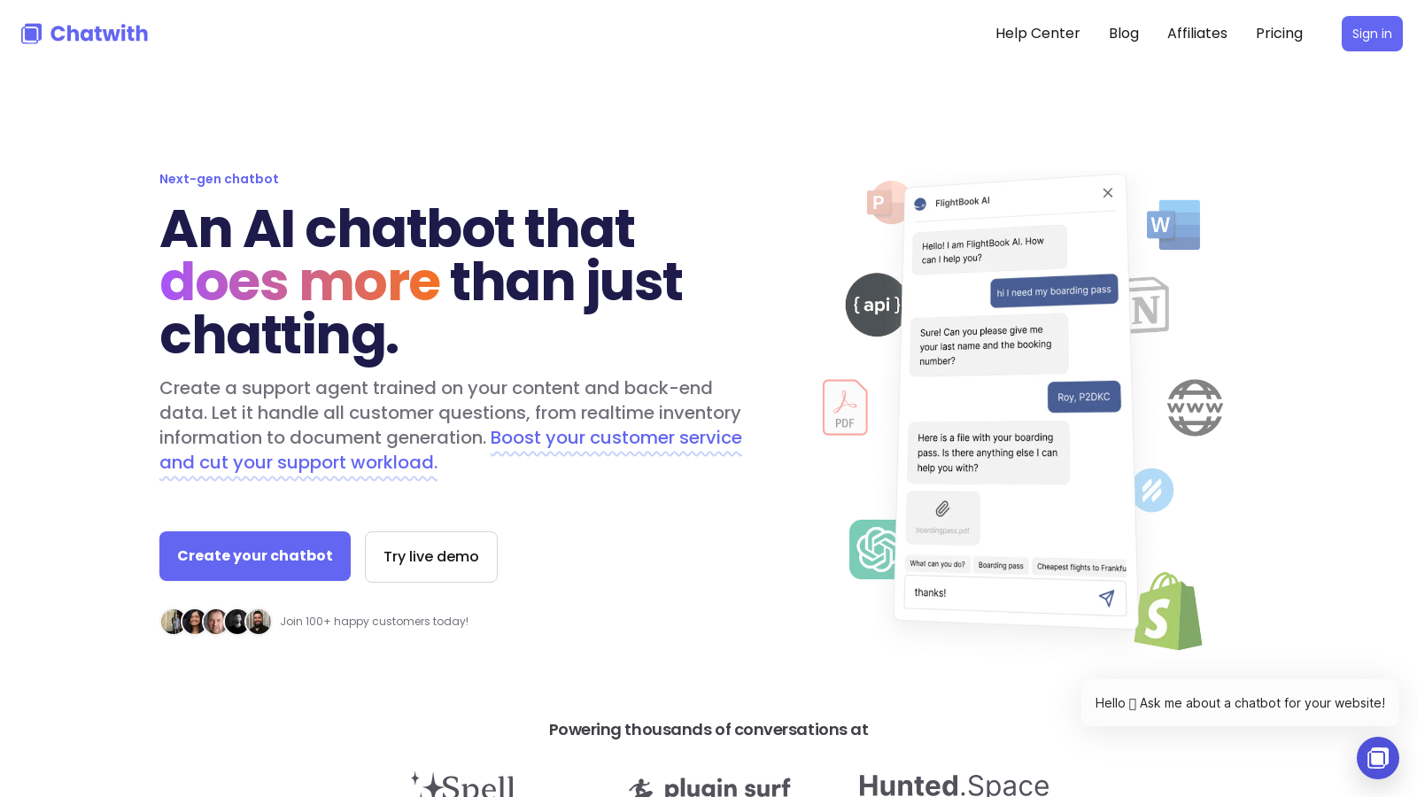 Chatwith – Next-gen AI Chatbot for Boosting Customer Service