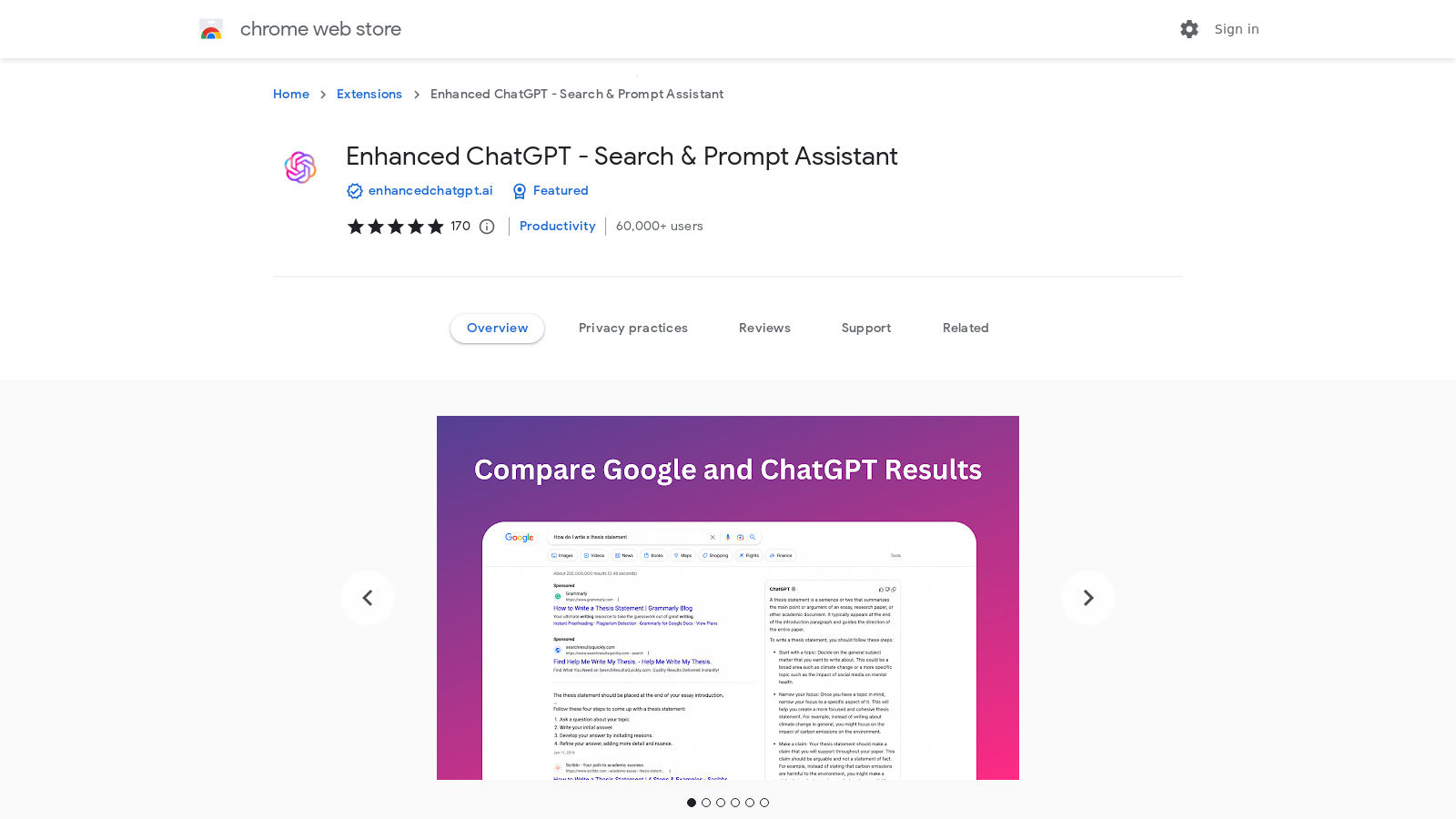 Enhanced ChatGPT – Search & Prompt Assistant