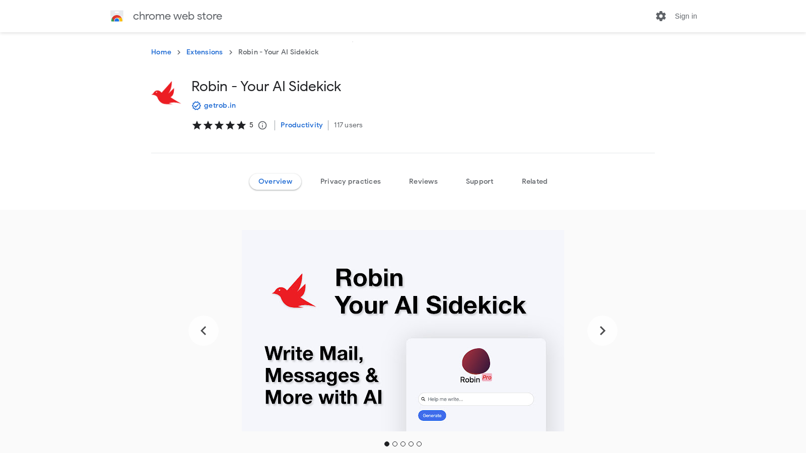 Robin – Your AI Sidekick: The Ultimate Writing Assistant for Every Website