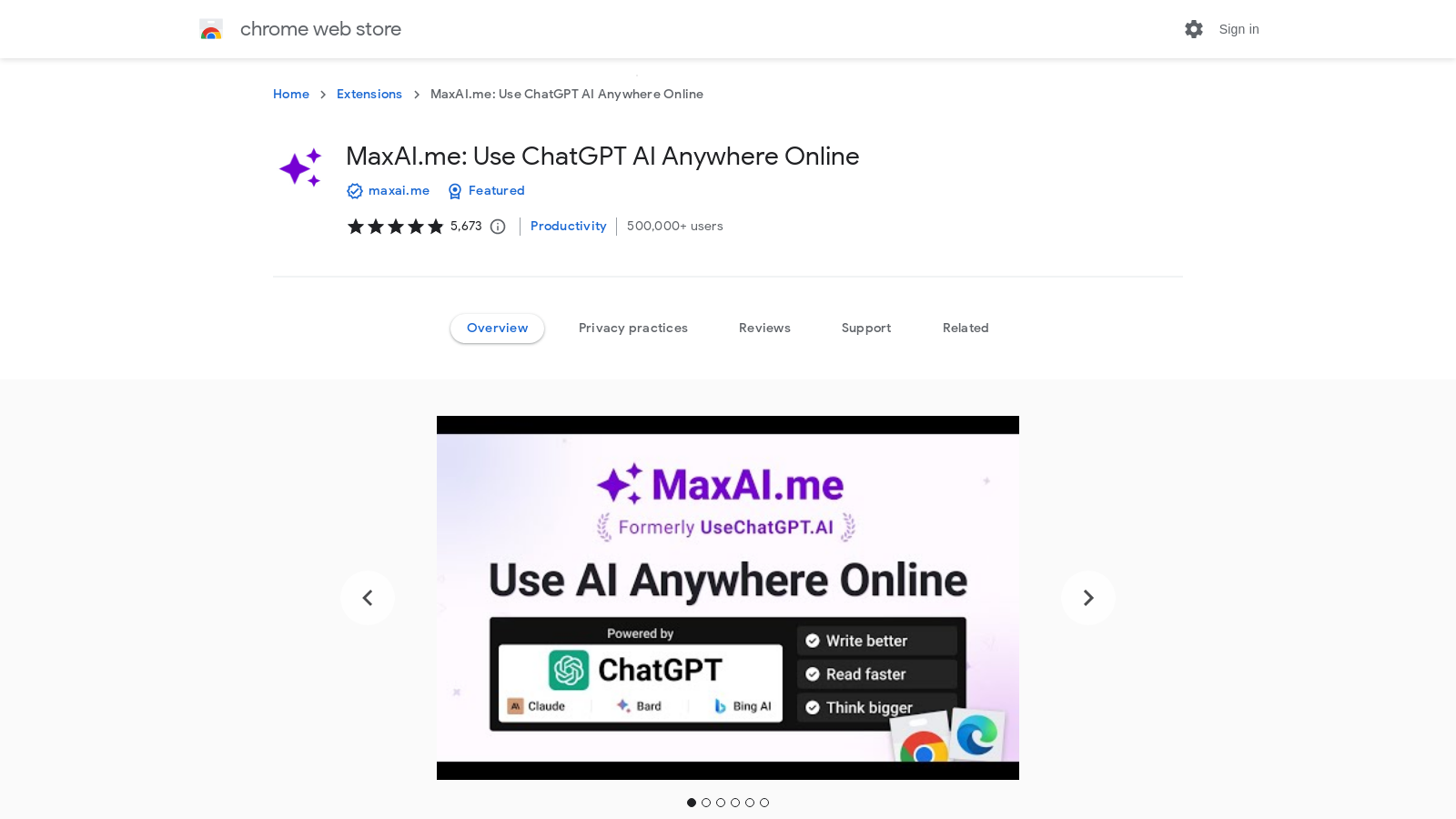 MaxAI.me: Use ChatGPT AI Anywhere Online