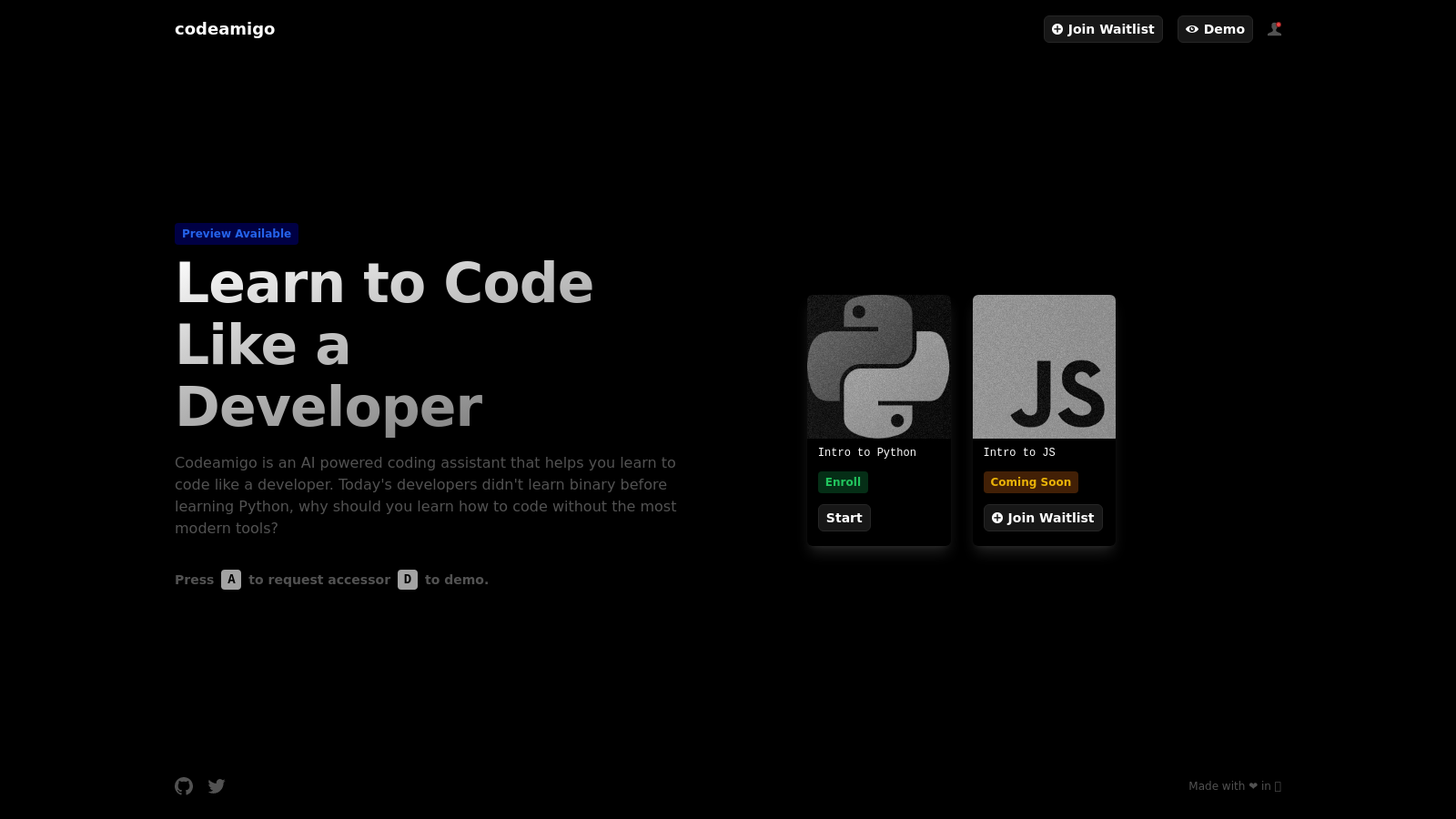 Codeamigo – AI powered coding assistant