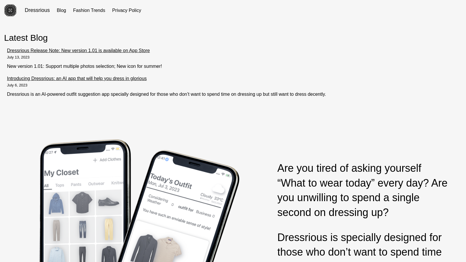 Dressrious: AI Outfit Suggestion App