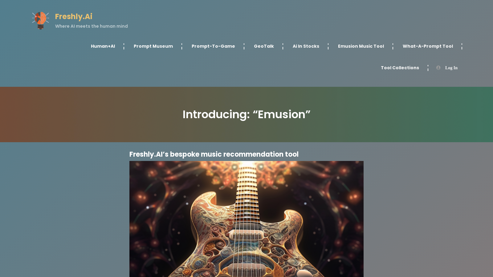 Emusion by Freshly.AI: Tailored Music Discovery Experience