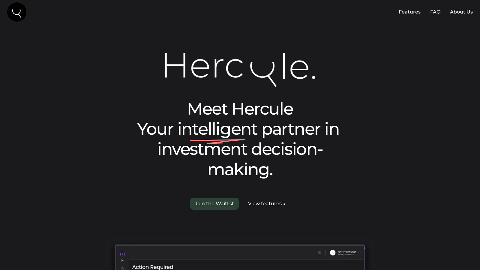 Experience Informed Investing with Hercule AI-Powered Platform