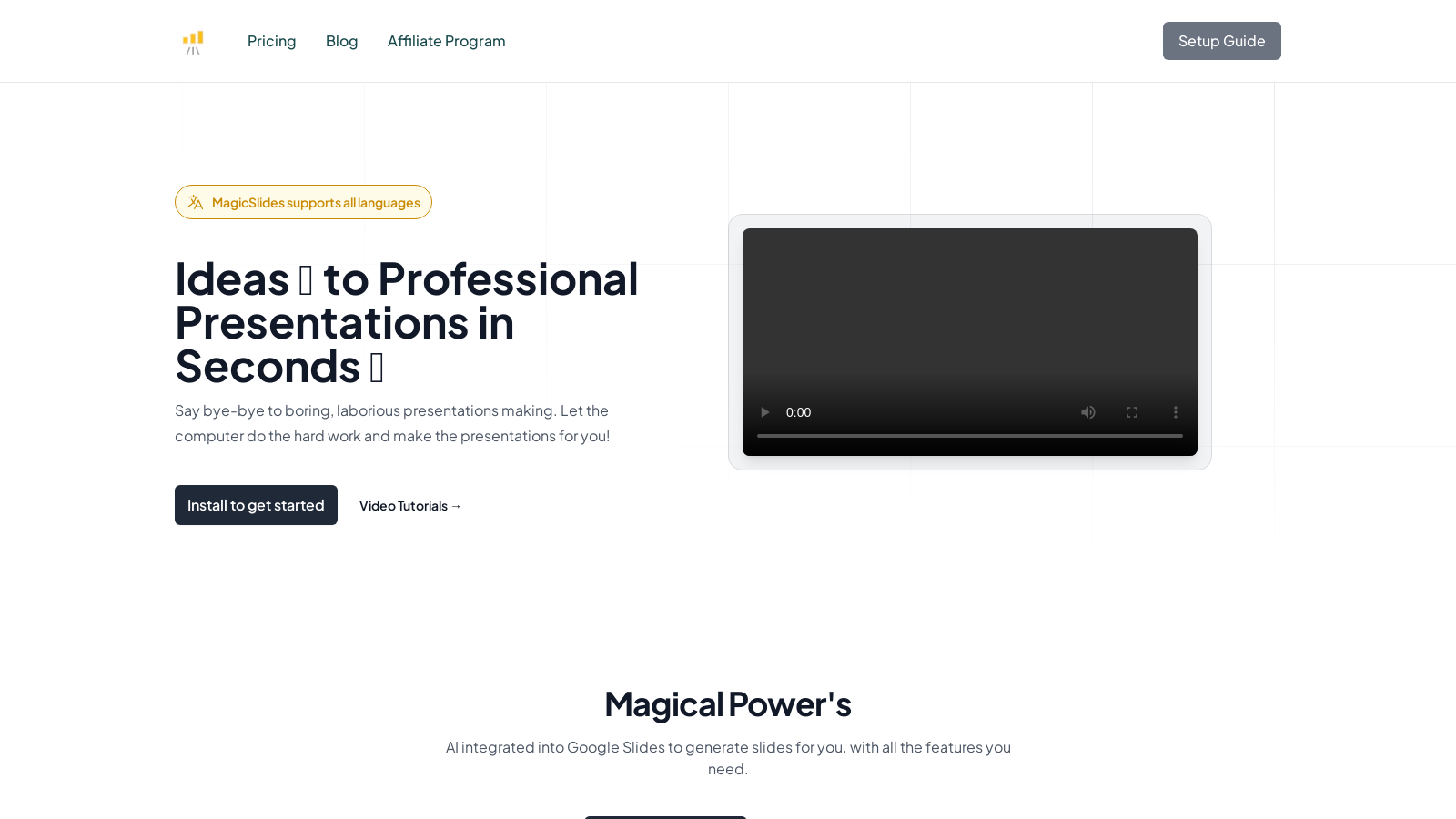 MagicSlides – Professional Presentations in Seconds