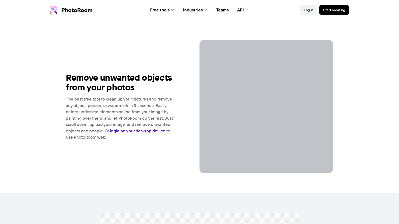 PhotoRoom: Your Easy-to-Use Object Removal Tool