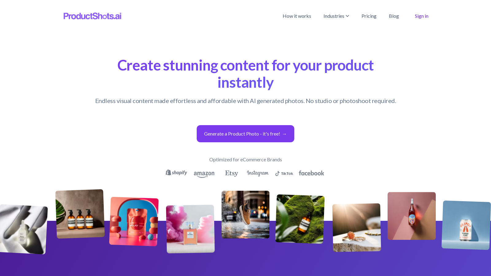 ProductShots.AI: AI-Generated Visual Content for eCommerce