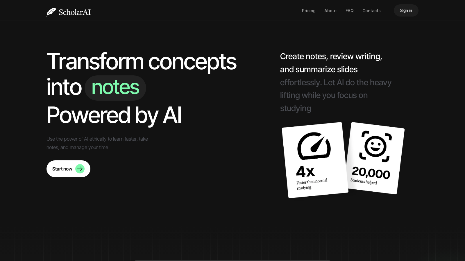 ScholarAI: Revolutionize Your Study with AI-Powered Note-Taking