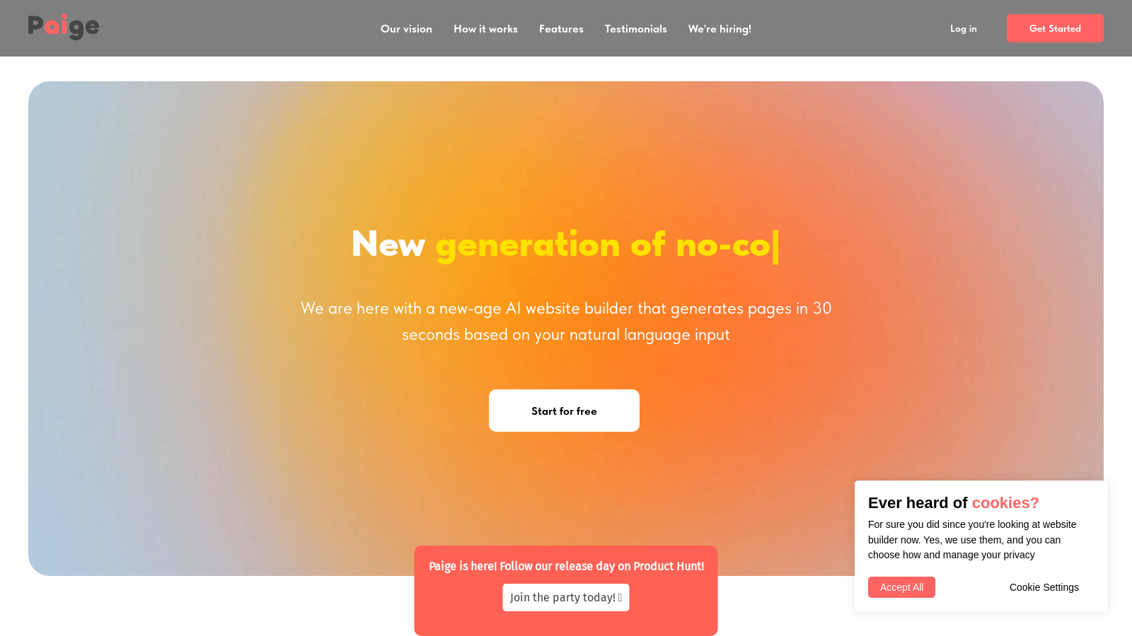 Paige: AI Website Builder