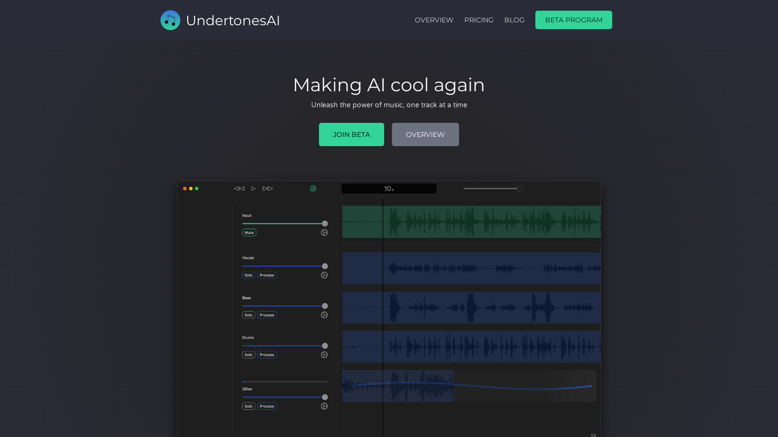 UndertonesAI – The Next Generation Demuxing AI For Your Audio Needs