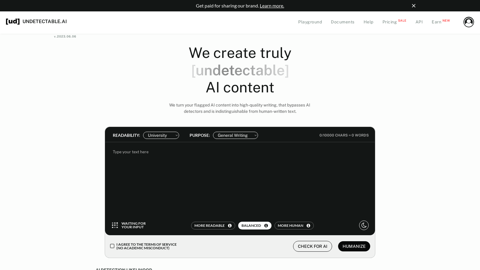 Undetectable AI Alternative sites