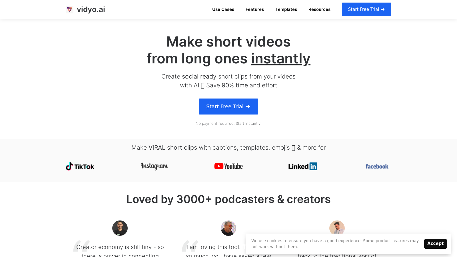 AI Based Content Repurposing – vidyo.ai